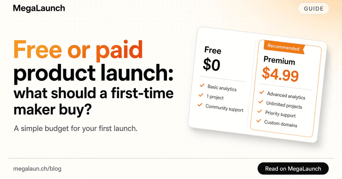 Guide cover: Free or paid launch, what should you buy first?