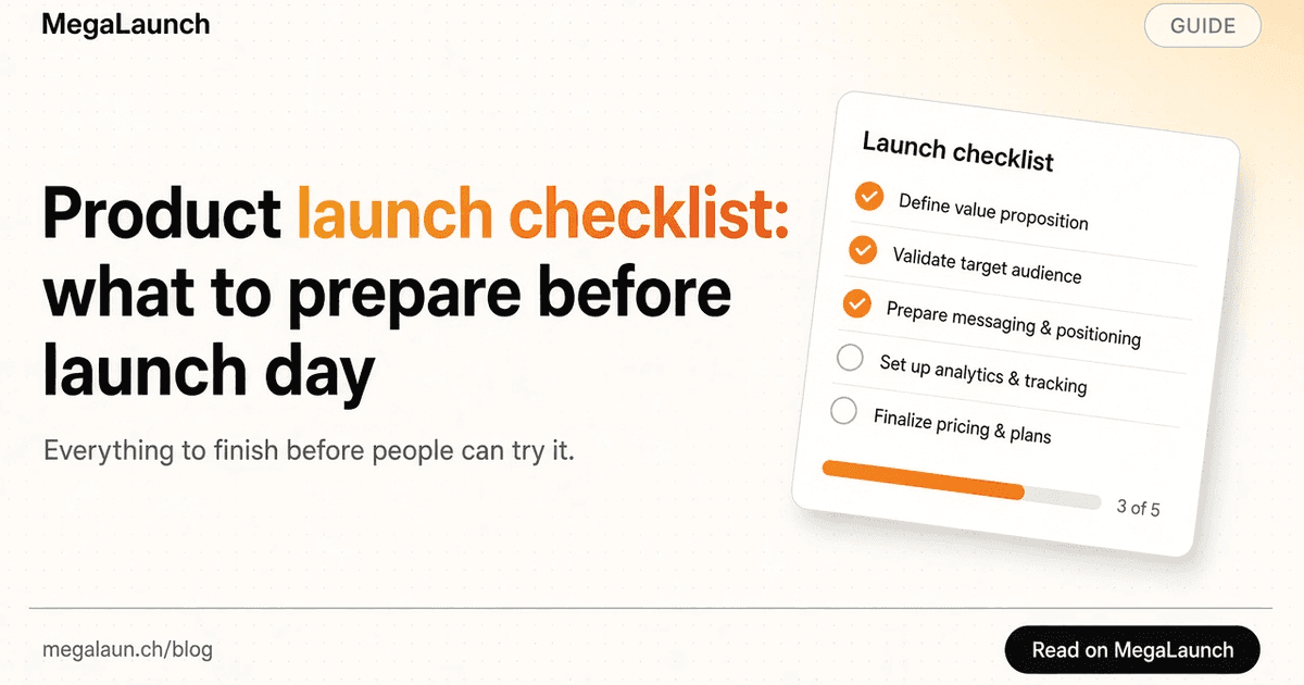 Guide cover: Prepare a first launch people can actually try