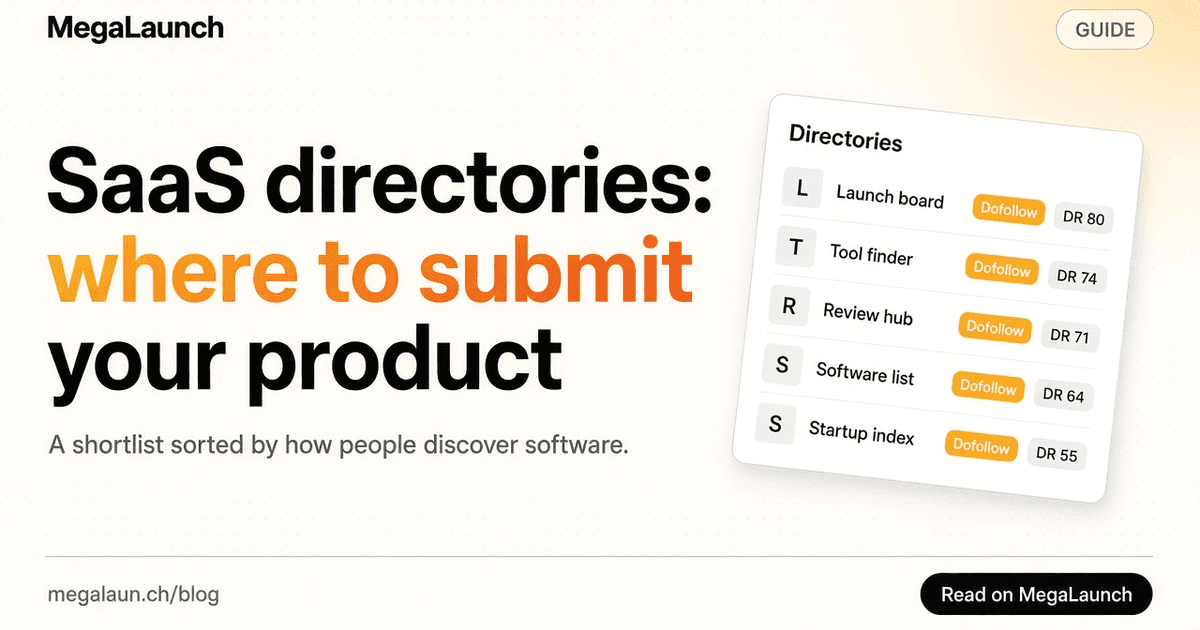 Guide cover: SaaS directories, where to submit your product