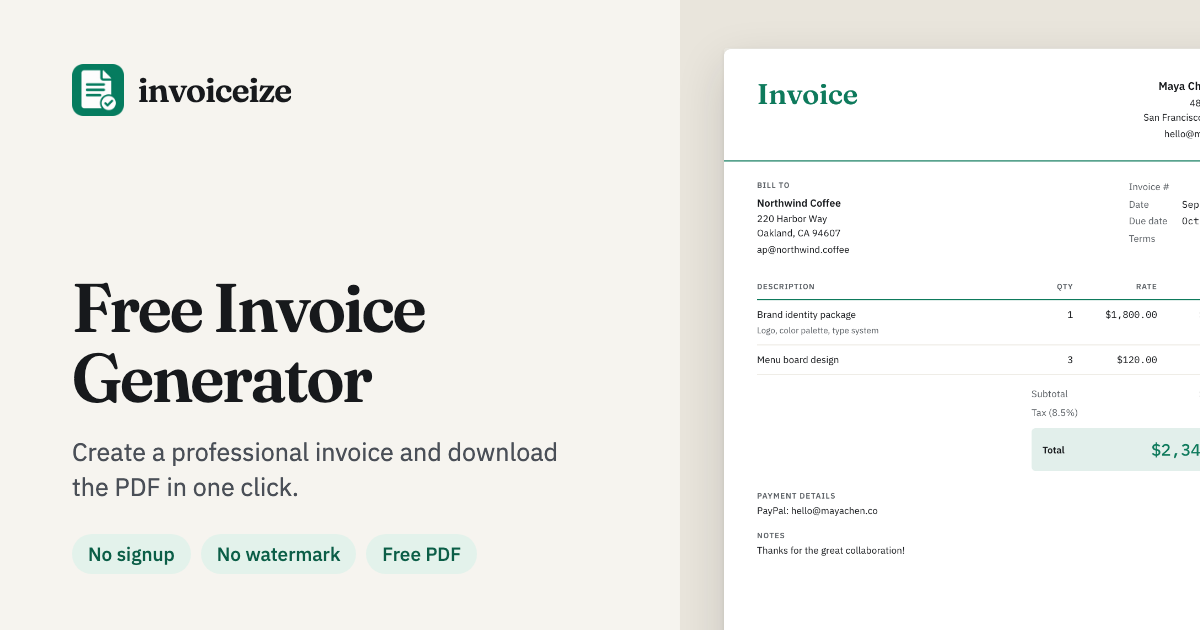 Invoiceize screenshot 1